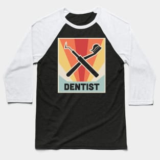 The Vintage Dentist – Dental Picks Icon Baseball T-Shirt